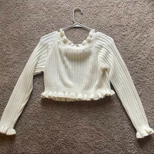 Women's crop top knit sweater